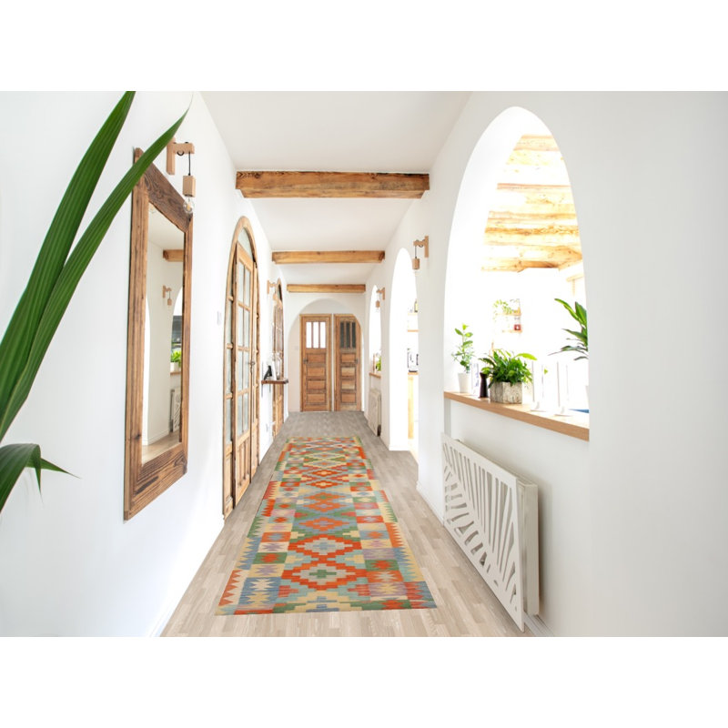 Tapis oriental coloré Kilim 3 x 16