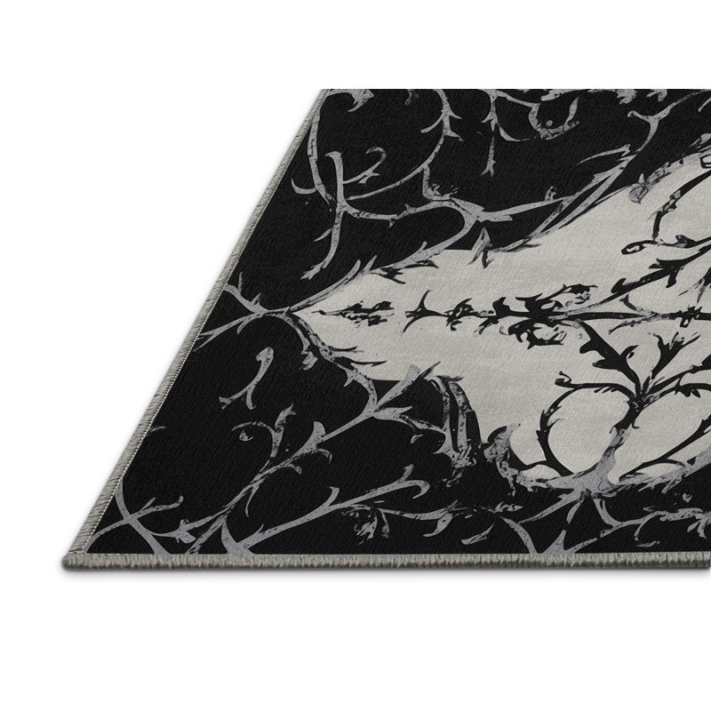 Velvet Noir Rug, Rectangle 4' x 6'