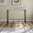 Stacey Gray Finish Computer Desk With Hutch & Black Metal Leg, 47.23" H X 47.04" W X 23.57" D