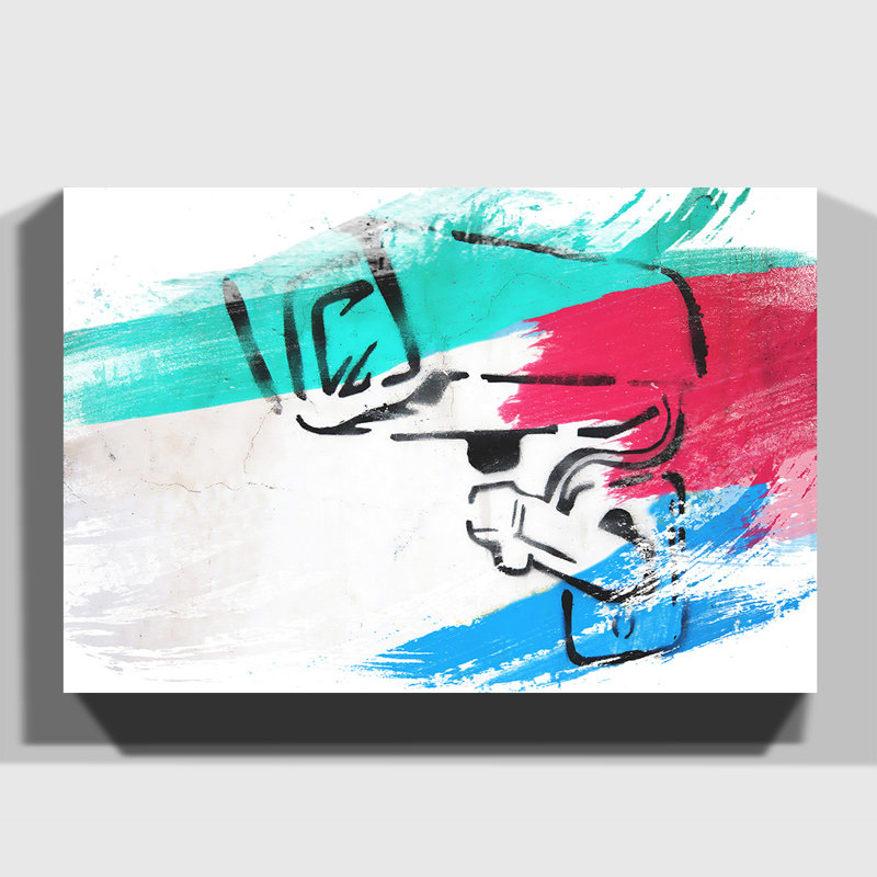 CCTV Camera Graffiti - Wrapped Canvas, 50cm H x 76cm W