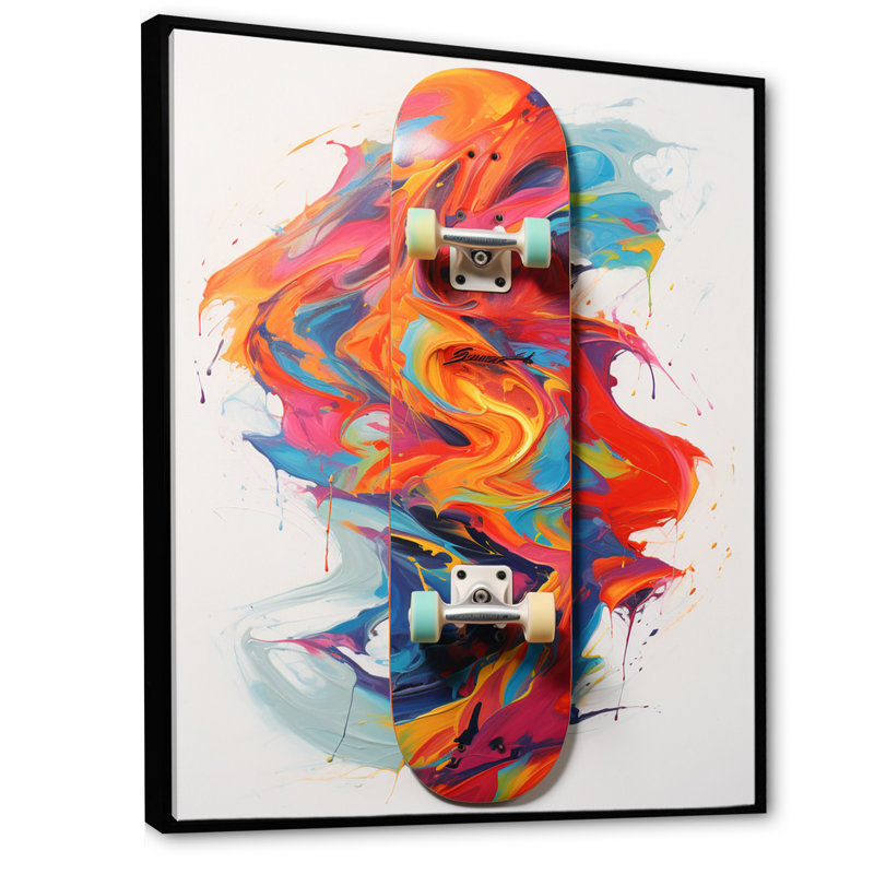 Planche à roulettes Gravity Defiance I - grande planche à roulettes, art mural, H 44 po x l 34 po x P 1,5 po