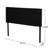 Adjustable Height Headboard For King In Black Fabric With Waffle Stitch And Color