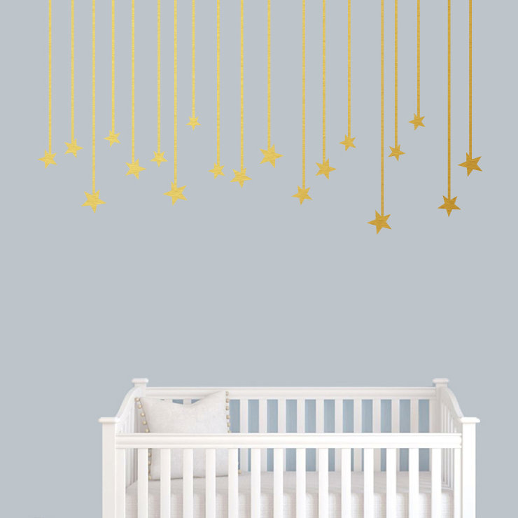Etheridge Abstract Wall Decal, Gold