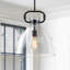 Luminaire suspendu industriel 1 lumière avec abat-jour en verre Rooker-1830649515