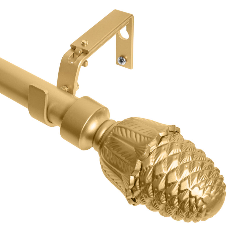 Tringle à rideaux double réglable 1 po Shannice, Or, 84" – 120"