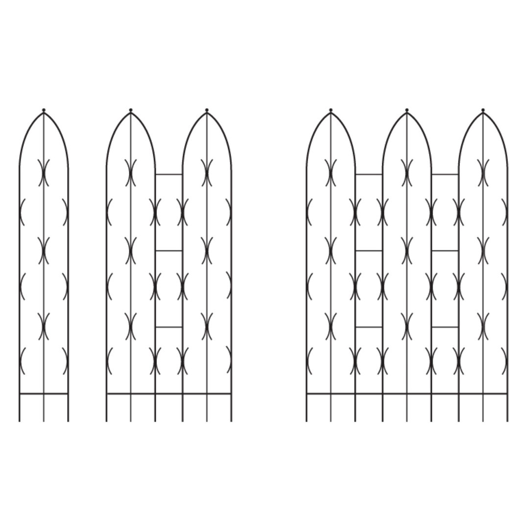 Monson 180Cm H x 91.4Cm W Gothic Trellis