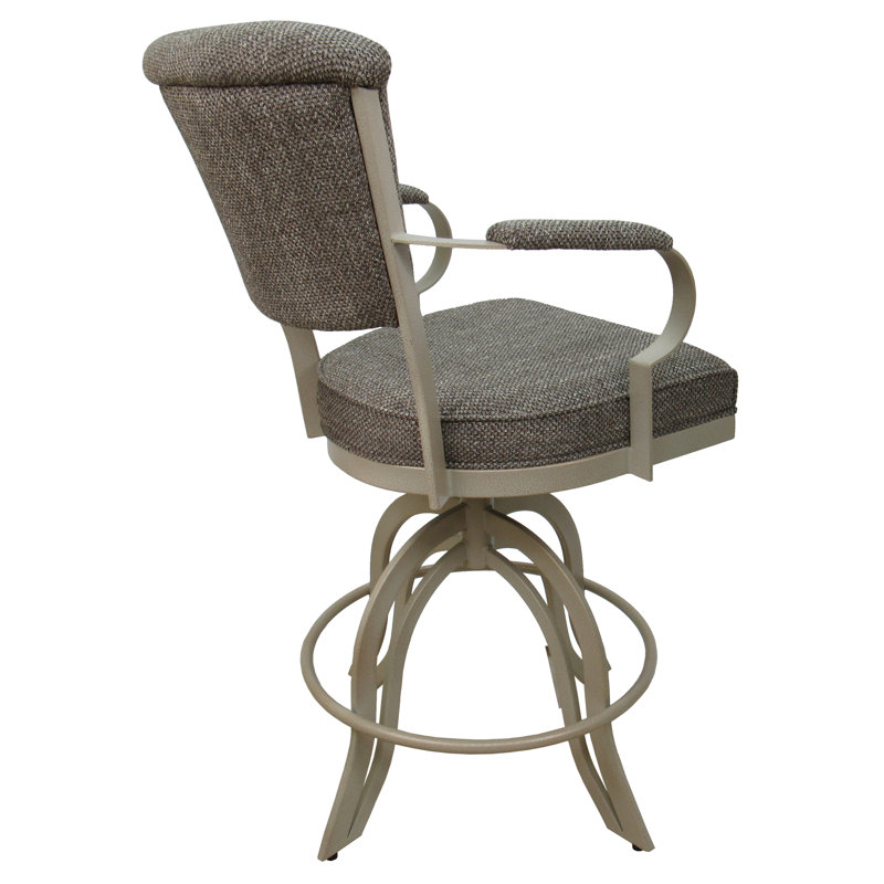Tabouret de comptoir pivotant Racégal, Tabouret de comptoir (siège d'une hauteur de 26 p, Bois flotté, Beige