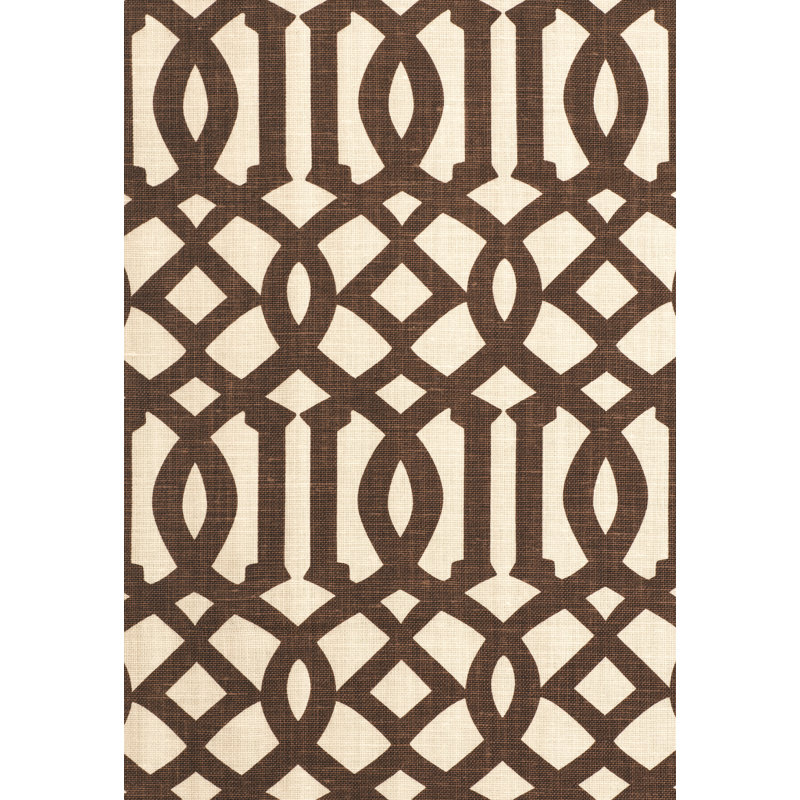 Tissu 100% lin Imperial Trellis, Java / crème