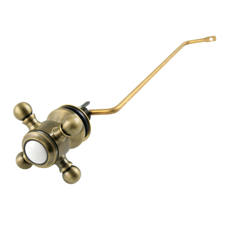 Levier de réservoir de toilette à fixation latérale Buckingham, Laiton antique