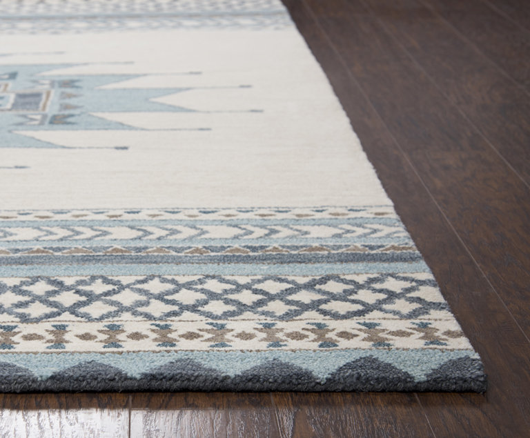Mediouna tapis touffeté à la main aqua, Coureur 2'6" x 8'