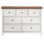 Armoire de salon 7 tiroirs beige - Rangement élégant et fonctionnel avec 7 tiroirs et dispositif de basculement