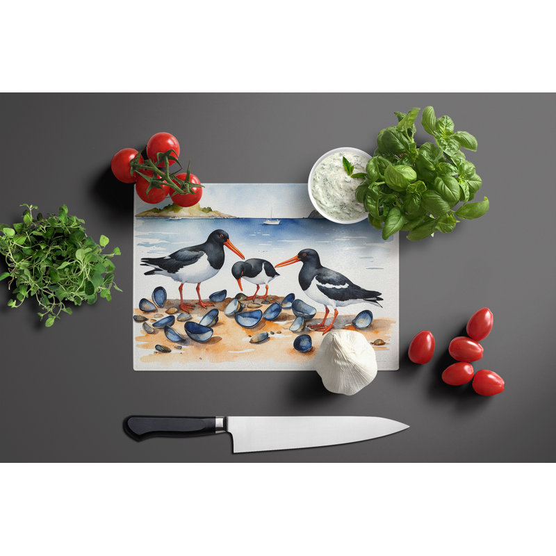 Planche à découper en verre Oystercatchers