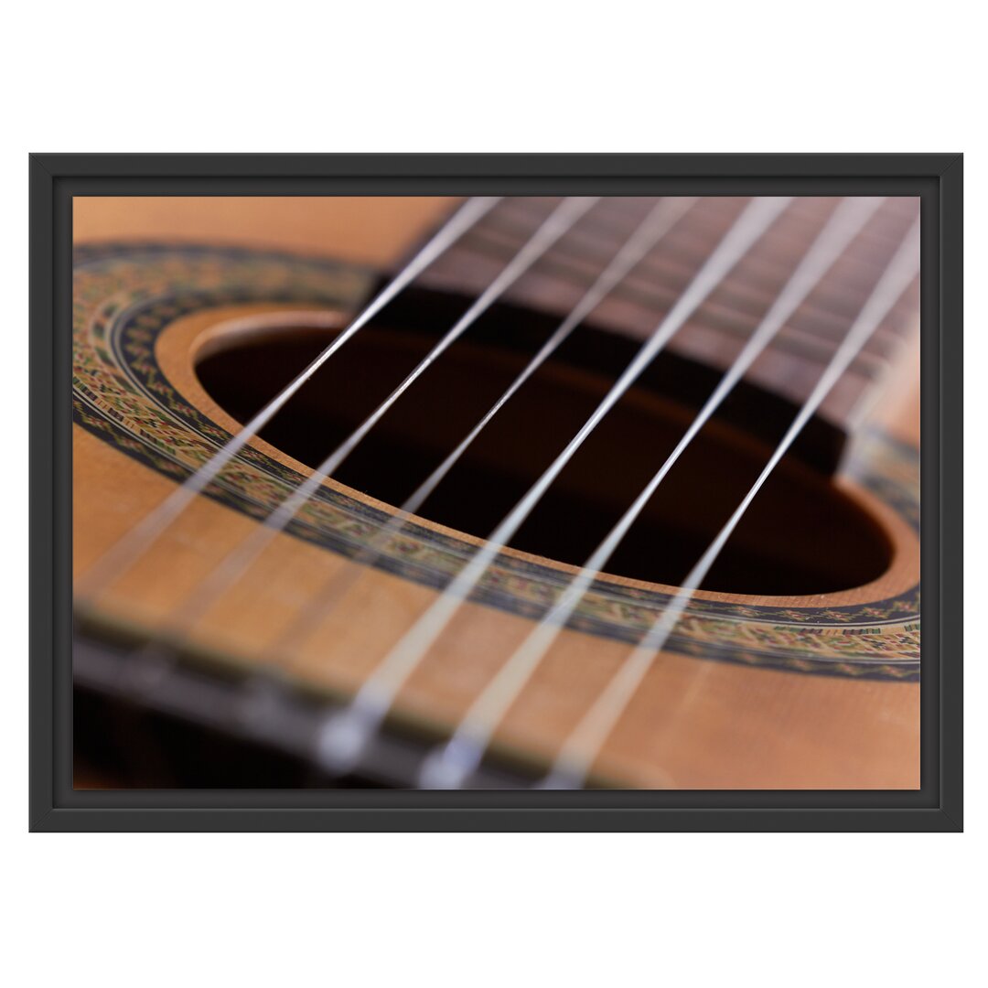 Gerahmtes Wandbild Gitarrensaiten Musik