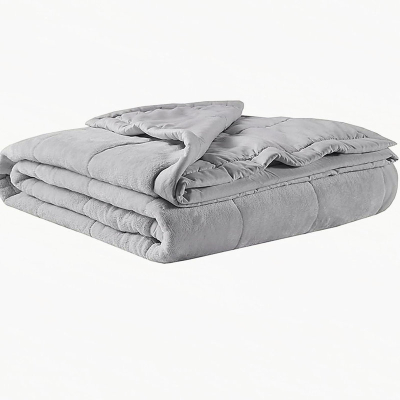 Couverture réversible en duvet HeiQ Smart, Gris, Lit simple