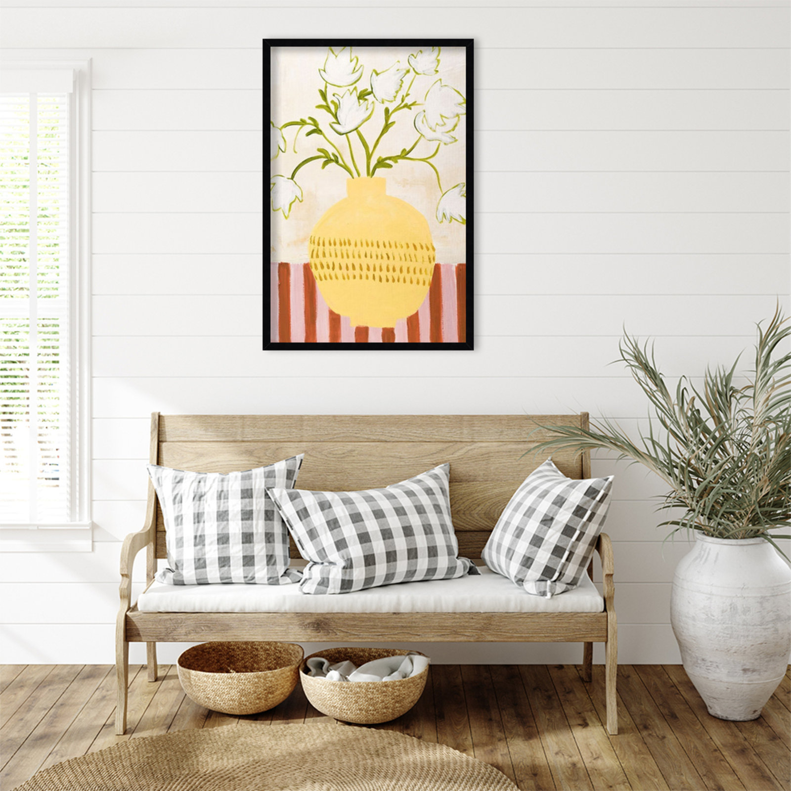 Yellow Vase Print by Design Fabrikken, 33" H x 23" W, Black