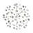 Metal Starburst Silver Wall Decor with Crystal Embellishment-602902305