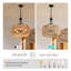 Chaîne de lustre 5 lumières Boho