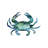 Crab by Edward Selkirk - Wrapped Canvas Painting Print-1232349087