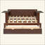 Lit de jour avec bureau amovible, tiroirs de rangement et table d'appoint hydraulique-168058535-168058533