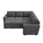Anureet Latitude Run® Modular Sleeper Sectional L Shaped Couch Sofa Bed With Storage Seat-1469494869