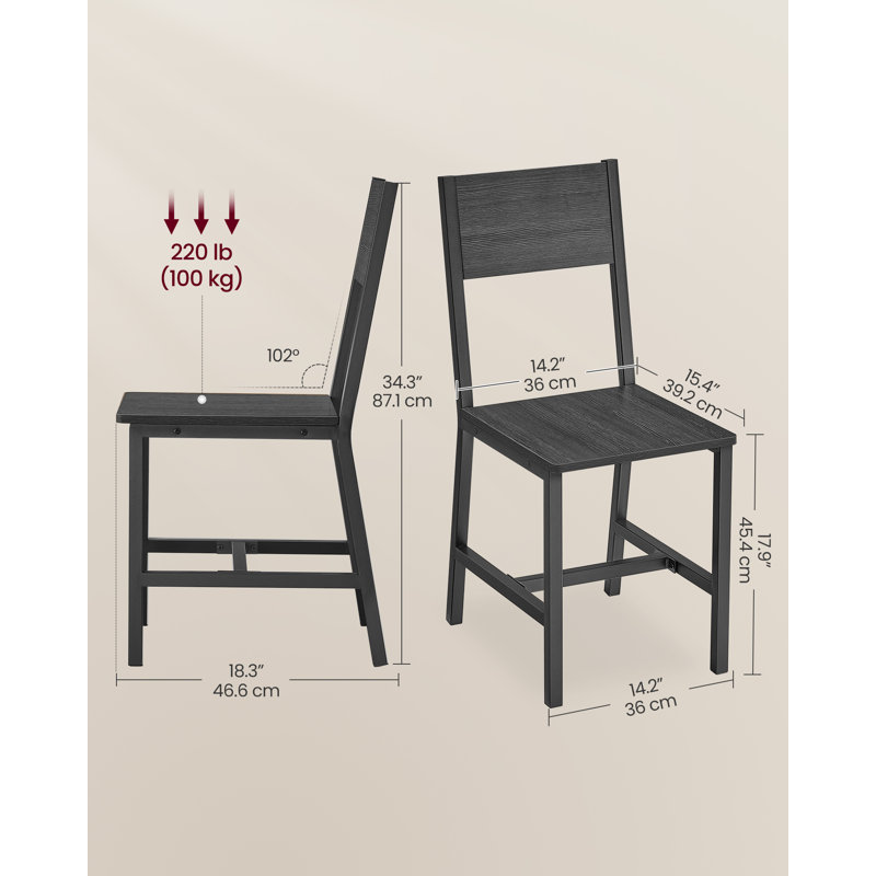 Ankoor 45.5cm H Side Chair in Black