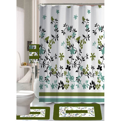 Candyce 18 Piece Shower Curtain Set