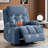38" Brown Swivel Rocker Recliner w/ 8-Point Massage & Heat, Cup Holders, USB Port, 350 lb Capacity-736577310