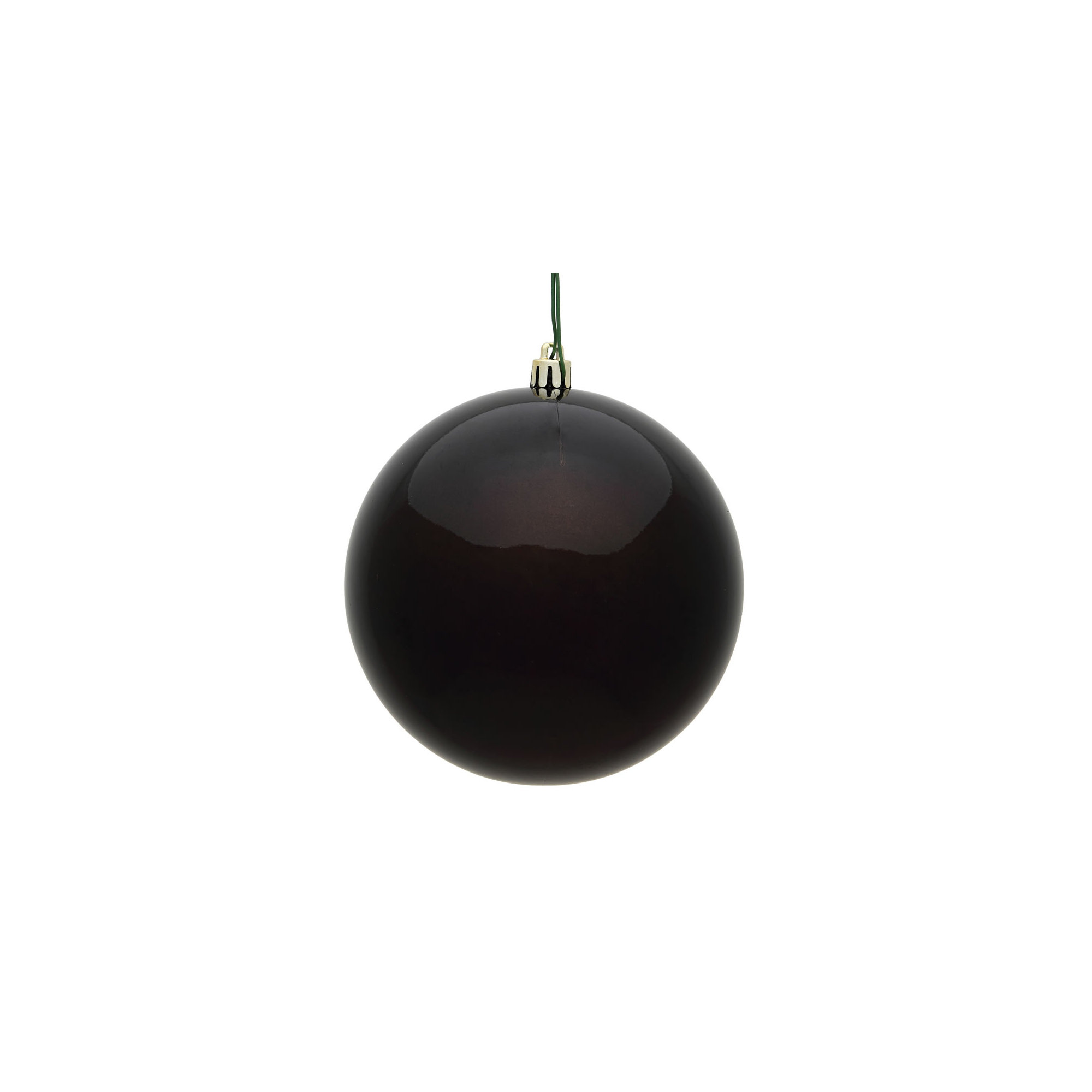 Holiday Décor Ball Ornament, 3" H x 3" W x 3" D, Chocolate