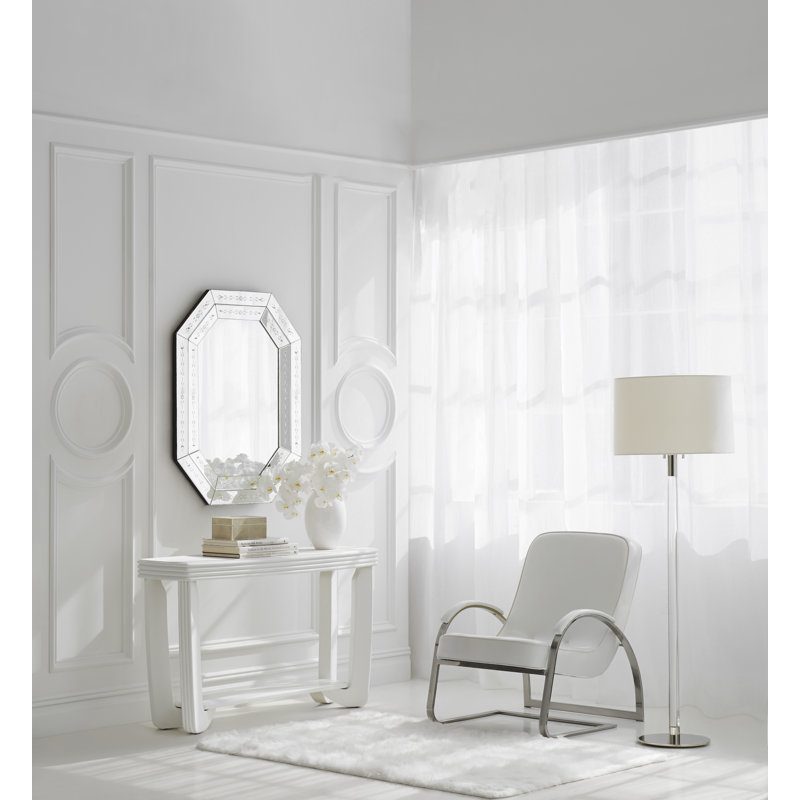 AERIN Riga Floor Lamp, Clear Glass/Polished Nickel