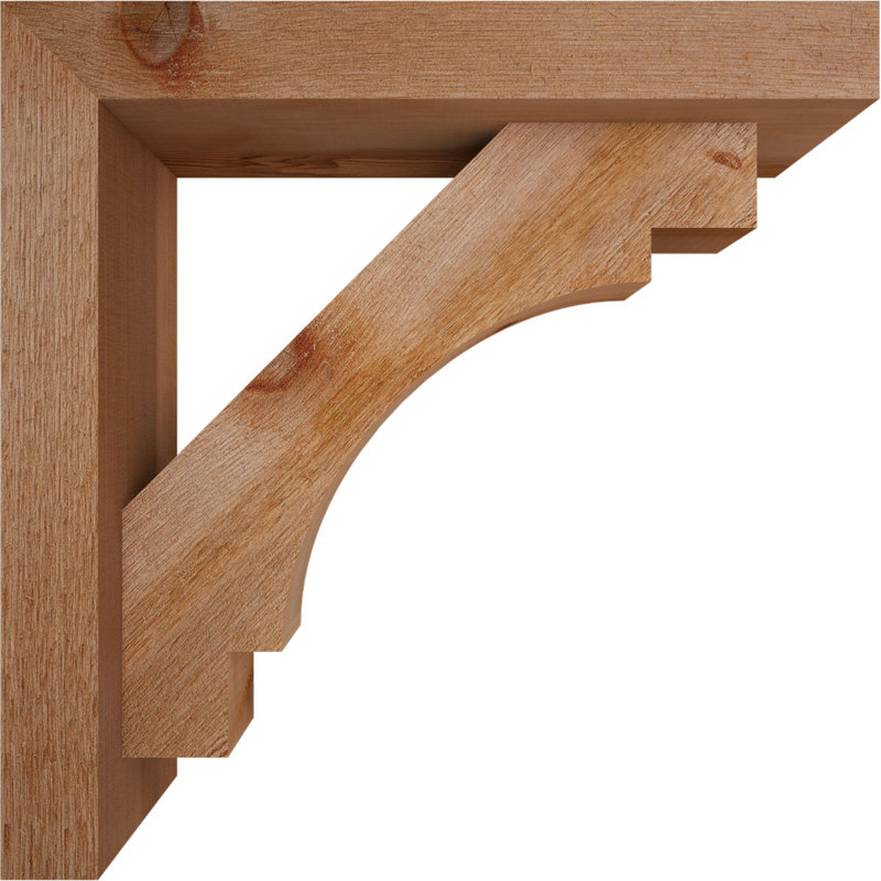 Support Merced Block avec support décalé, 18 po x 18 po, Cèdre rouge occidental de l 4 po (scié brut)