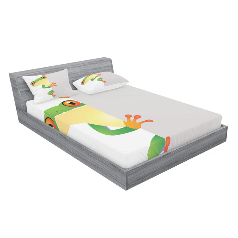 Reptile Microfiber Sheet Set, Queen Sheet Set with Fitted Sheet