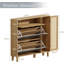 Rattan Shoe Cabinet with Flip Drawers-136163366