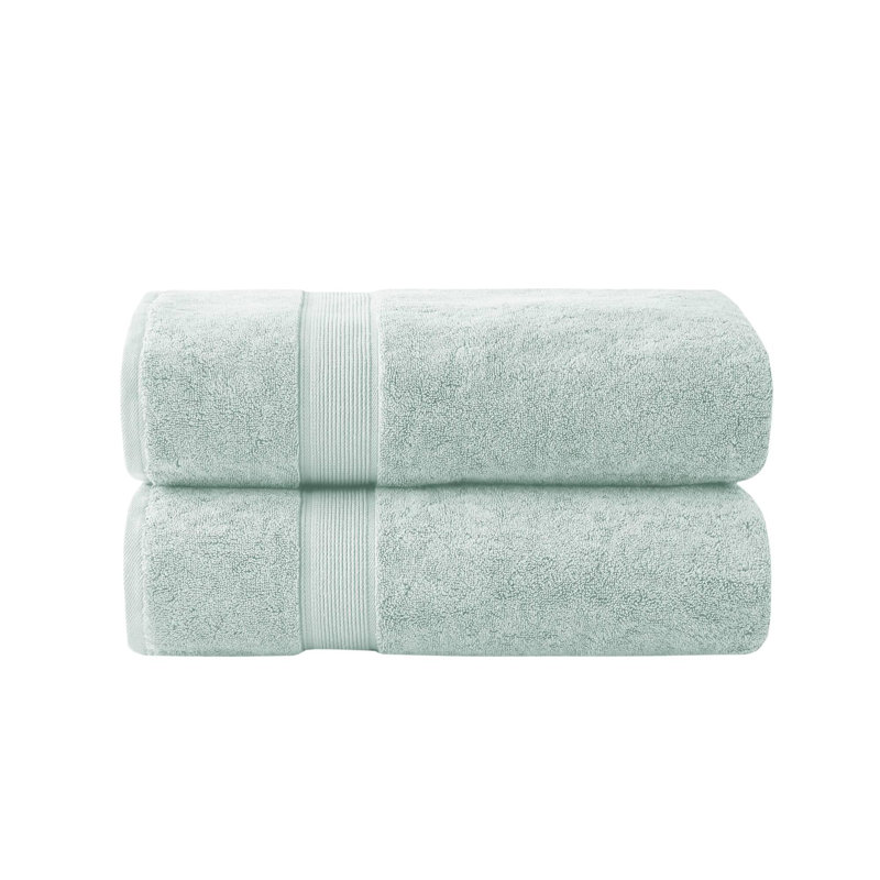 2 ensembles de serviettes 100% coton absorbant ultra-doux 2 pièces 34 x 68 po, Écume de mer, écume de mer