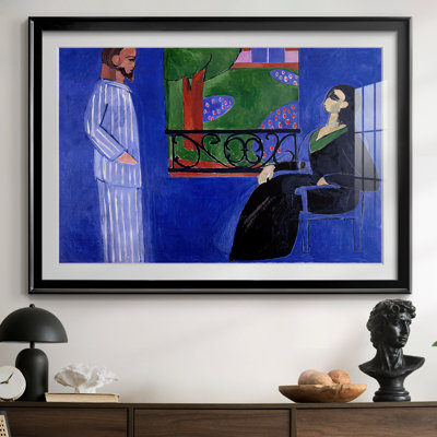 The Conversation (La Conversation)-Henri Matisse-Framed Print with Mat and glass-1908–1912