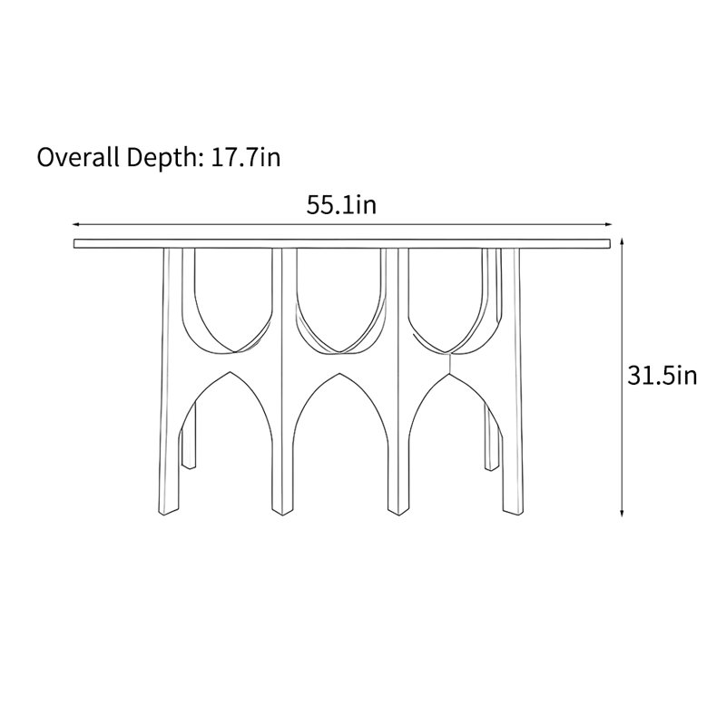 American style simple console table