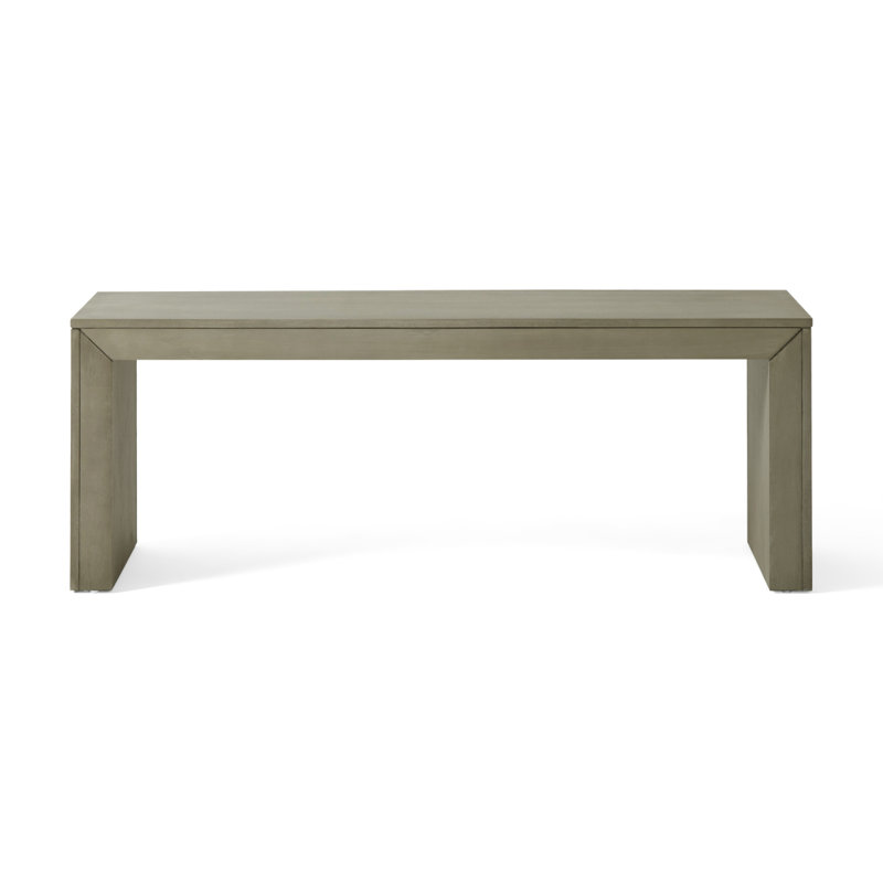 Acacia Wood Dining Bench, Light Gray Oak