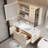 Cream style simple bathroom cabinet.
