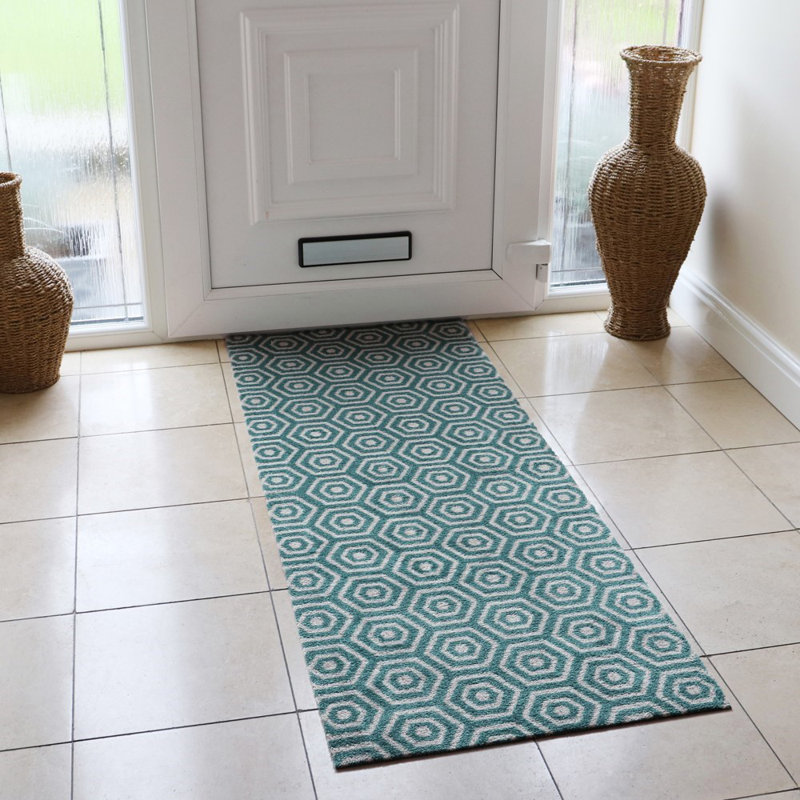Non-Slip Geometric Indoor Doormat, Rectangle 50cm W x 150cm L