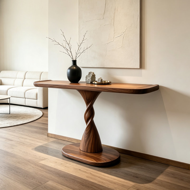 Console de salon créative en bois massif, 35.43" H x 62.99" W x 15.75" D
