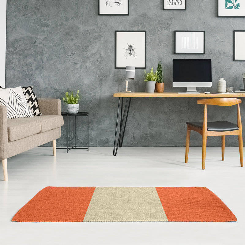 Striped Indoor Rug, Rectangle 5' x 7', No