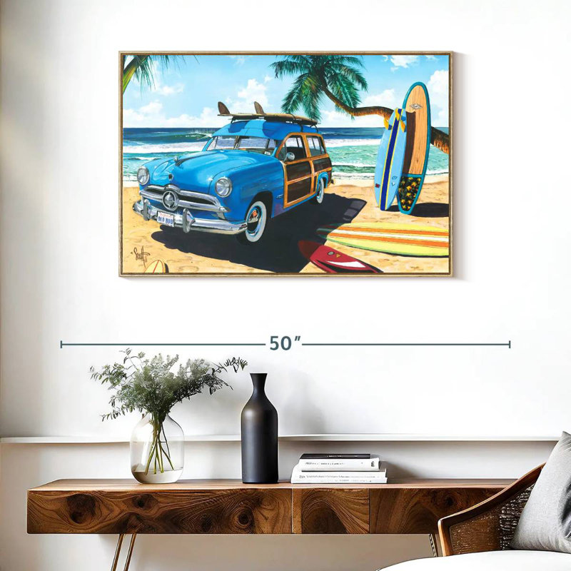 Amis tropicaux tropicaux, Cadre flottant en bois naturel, 37 po x 25 po