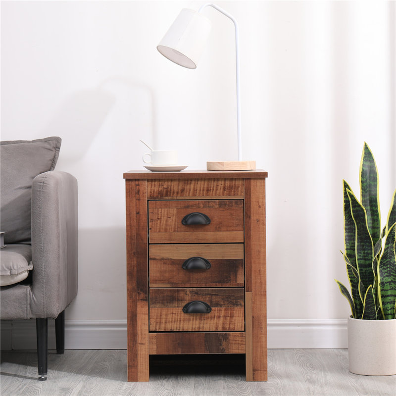 40cm W Manufactured Wood Bedside Table
