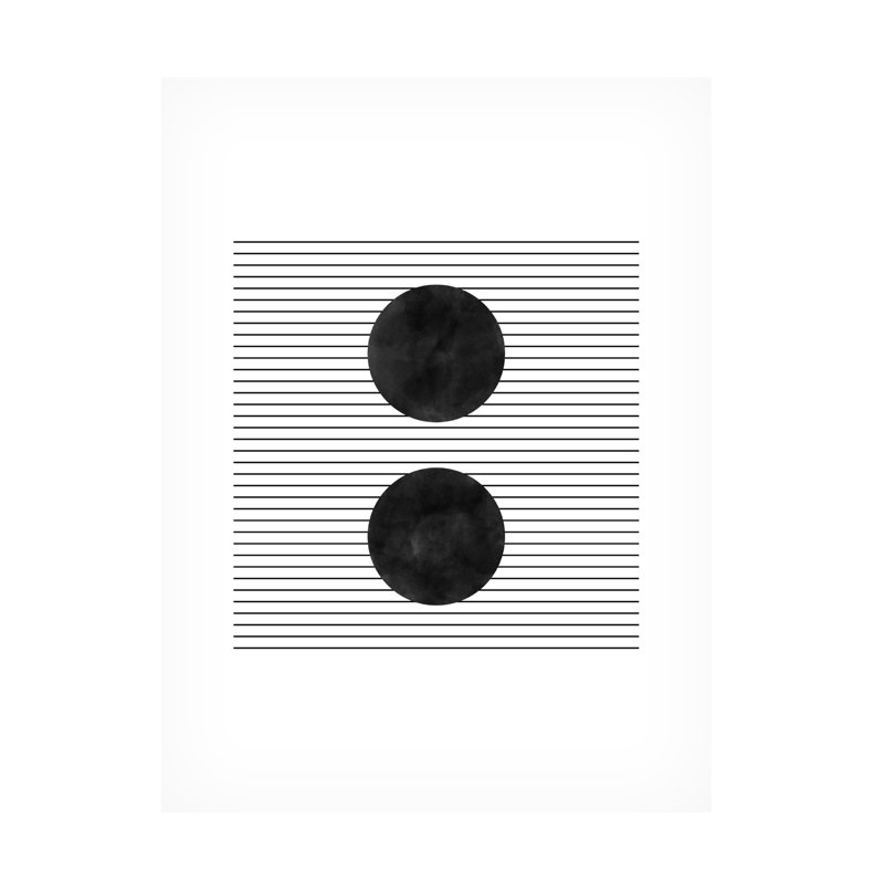 Œuvre d'art sur toile noire, Elena Ristova, H 14 po x l 19 po
