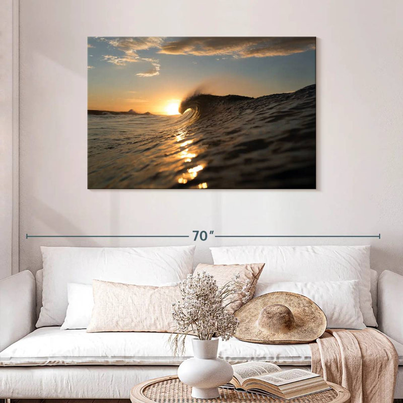 Gillard Golden Sunrise - Vague d'océan, H 30 po x l 45 po