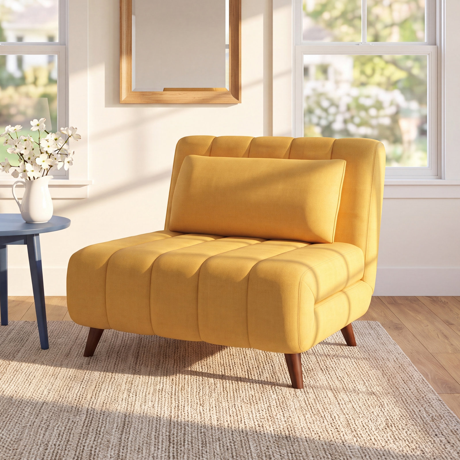 Elledge Armless Sleeper, Mustard