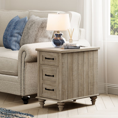 Scarlett End Table with Storage and Built-In Outlets