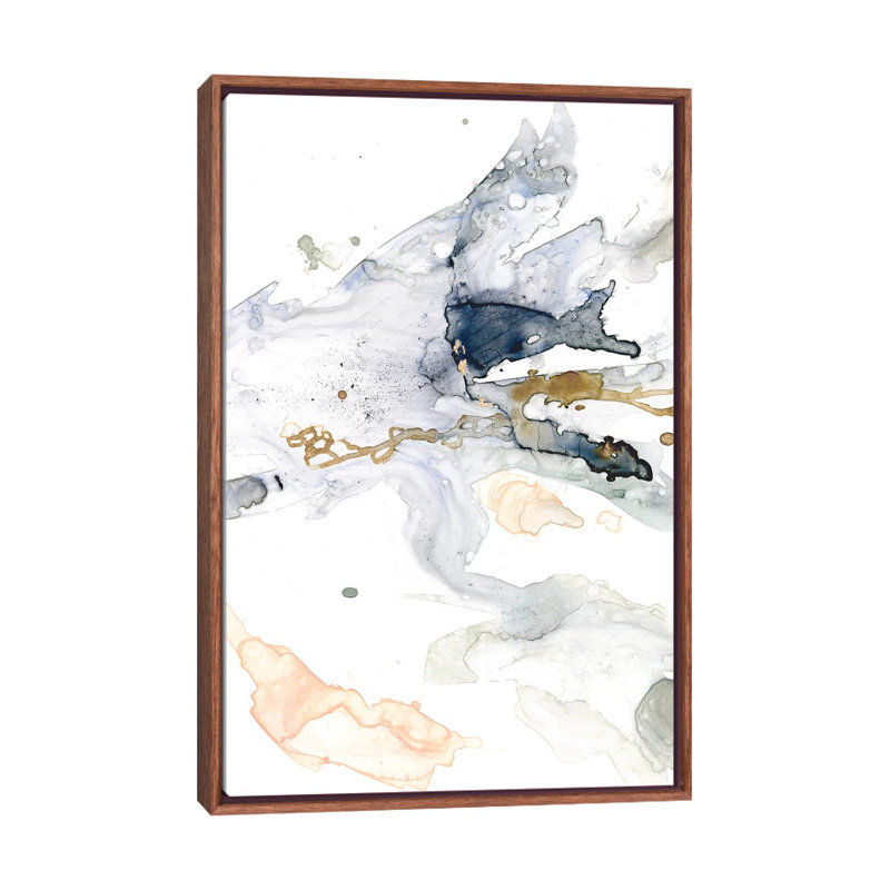 Organique entrelacé II par Victoria Borges - reproduction d'art, H 60 po x l 40 po x P 1,5 po, Cadre flottant brun
