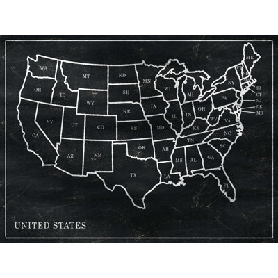 " United States Map Dark "