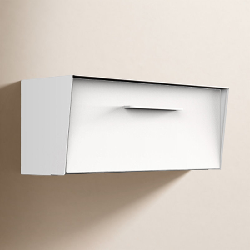 Boîte aux lettres murale Mid-Century, Blanc brillant