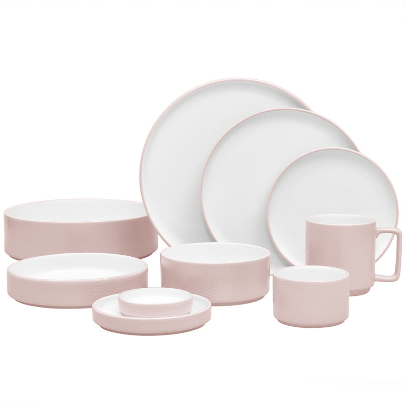 Noritake Colortex Stone Stax Mini Plates, 3-3/4", Blush